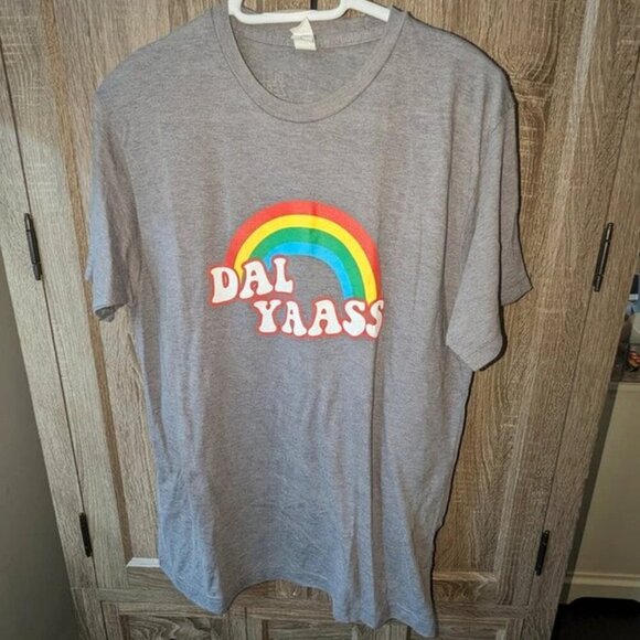 *3 FOR $9* Tultex Rainbow Dal Yaass Heather heathered shirt top tee Graphic - Picture 1 of 1